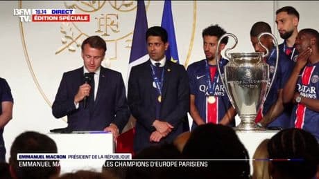 "Vous avez fait vibrer tout un pays": Emmanuel Macron félicite les joueurs du PSG après leur victoire en Ligue des Champions