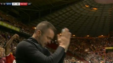 ‘Knew the camera was on him’ – Fans divided by Nathan Jones as Charlton boss kneels down and PRAYS before final whistle