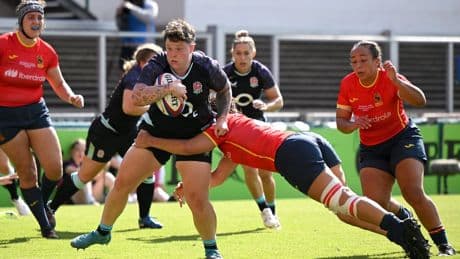 England 97-7 Spain: Marlie Packer sent off as Red Roses run riot in World Cup warm-up