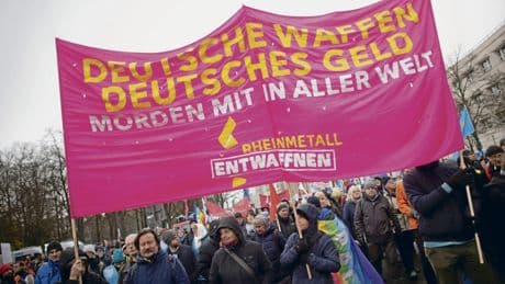 »Rheinmetall entwaffnen« | Verbot von antimilitaristischem Camp: Krieg ist Frieden