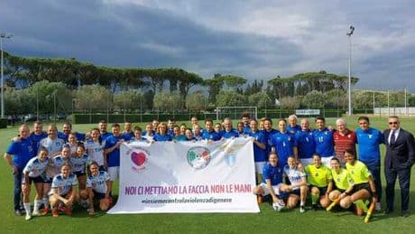 Lazio, partita contro la violenza sulle donne. Cristina Mezzaroma: «Giornata speciale, urge educare i più giovani»