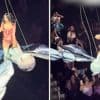 KIJK | Decorstuk zakt plots naar beneden, Katy Perry komt met schrik vrij