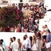 The tourist invasion of 'Instagram island': Thousands of selfie-hunting holidaymakers pack the narrow streets of Santorini to capture sunset view loved by influencers