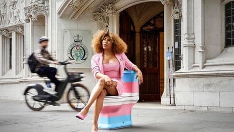 Trans activists install 'third toilet' on UK Supreme Court steps after controversial ruling