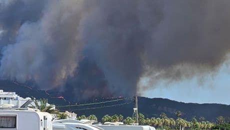 Detienen a un hombre con garrafas de gasolina como presunto autor de otro incendio en un paraje cercano a Tarifa