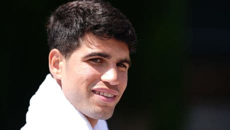 When is Carlos Alcaraz playing his first round match at Wimbledon?