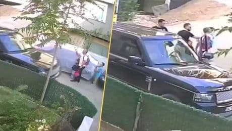 Çocuklarının yanında babaya tokat atan maganda sürücü gözaltına alındı
