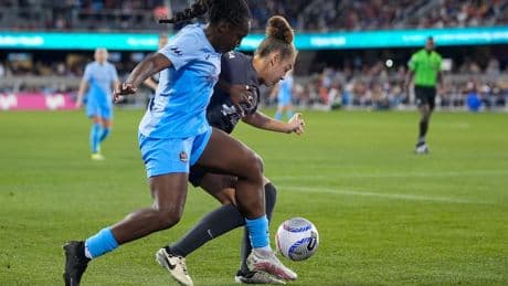 Angel City defender Savy King is stable after collapsing during game against Royals