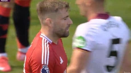 Man Utd duo Luke Shaw and Rasmus Hojlund in furious altercation picked up by TV cameras