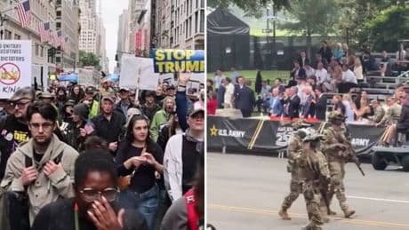 Trump-Proteste "No Kings" in den USA, bei Militär-Parade bleibt Tribüne leer