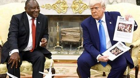 Trump, Güney Afrika Devlet Başkanı ile görüştü