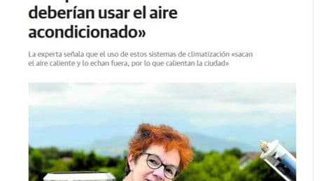 Críticas a la delegada de la AEMET que pide no usar el aire acondicionado y sustituir la ducha por una toalla mojada