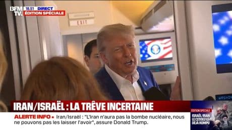 Iran/Israël: Donald Trump indique que Vladimir Poutine "a voulu l'aider" avec l'Iran, le président américain lui a répondu "qu'il n'avait pas besoin d'aide"