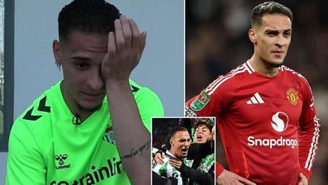 Antony breaks down in tears as he reveals he could go 'DAYS without eating' during his struggles at Manchester United