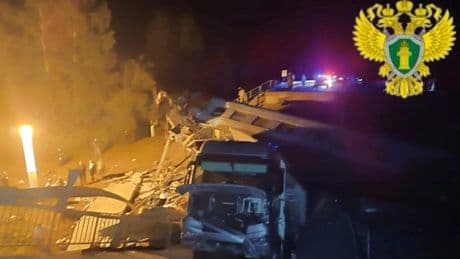 At least seven people killed after 'explosions' collapse two bridges near Russia's Ukraine border