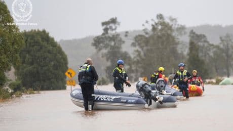 Record floodwaters in eastern Australia leave 4 dead and 1 missing