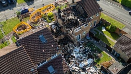 Gas explosion destroys home as family 'left with nothing'