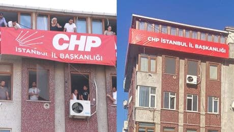 CHP Bahçelievler binasındaki 'İstanbul İl Başkanlığı' yazısı yenilendi