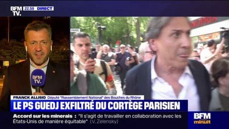 Manifestation du 1er-mai: Franck Allisio (RN) "condamne" l'exfiltration du député PS Jérôme Guedj du cortège parisien
