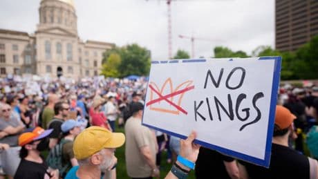 Protesters crowd into parks and plazas at anti-Trump 'No Kings' demonstrations across the US
