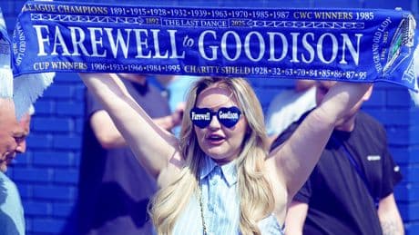 Fans in tears as Everton bid farewell to Goodison Park in final men's game