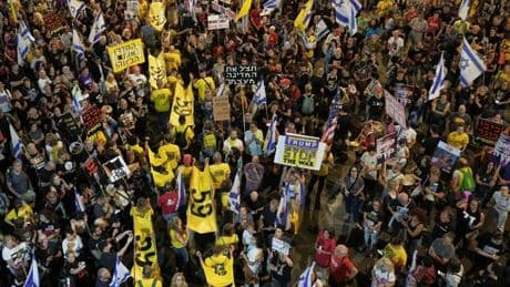 Gaza-Krieg: Demonstranten in Israel fordern Ende des Gaza-Kriegs