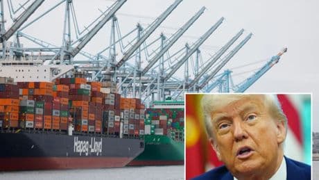 Chinese freight ships carrying 12K containers of goods arrive in US for first time since Trump unveiled 145% tariffs
