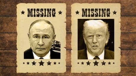 Have you seen these men? Putin and Trump missing from Ukraine peace talks