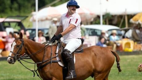 Rivals' star Danny Dyer attempts polo in behind the scenes snaps of series 2