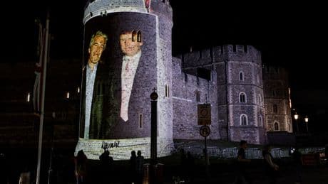 Four arrested after photo of Trump and Jeffrey Epstein projected onto Windsor Castle