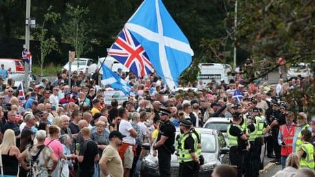 Man charged after 'indecent exposure' at anti-asylum protest outside Scots hotel
