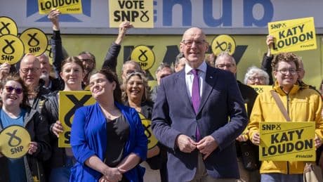 Swinney claims by-election is ‘simple choice’ as Sarwar hails ‘local champion’