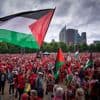Tienduizenden mensen protesteren op Malieveld tegen kabinetsbeleid over Israël