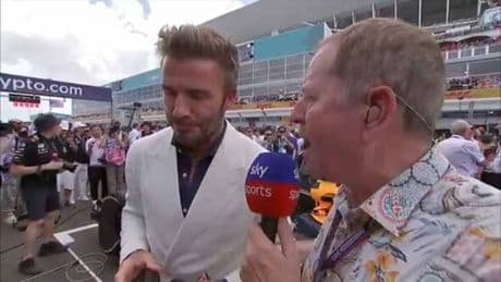 Martin Brundle's 'scary' incident with David Beckham at F1 race - 'Just stared at me'