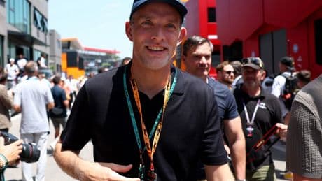 England stars enjoy day at F1 Spanish Grand Prix as Thomas Tuchel takes squad on team-bonding trip