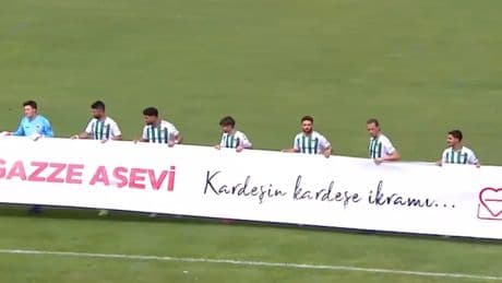 Ziraat Türkiye Kupası maçında Gazze mesajı!