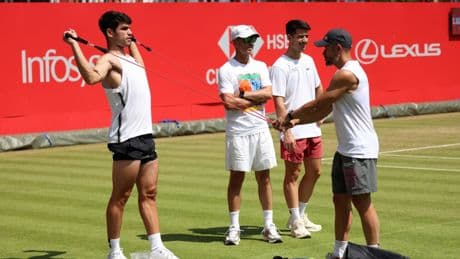 Carlos Alcaraz descubrió la hierba hace seis años en Wimbledon