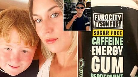 Mother's horror as son, 12, is hospitalised after overdosing on Tyson Fury's caffeine gum - 'equivalent of 25 cans of Red Bull'