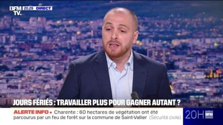 Suppression de deux jours fériés: "C'est du travailler plus pour se faire enfler plus", estime Mathieu Valet, député européen (Rassemblement national)