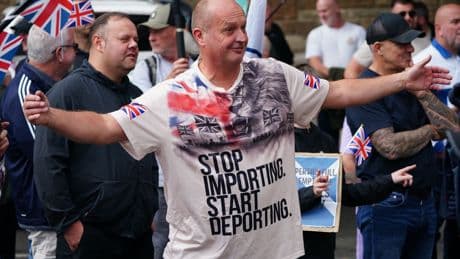 Police separate anti-immigration and anti-racism protesters across the country