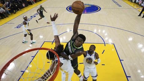 Los Timberwolves vencen a unos Warriors sin Curry para darle la vuelta a la serie