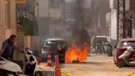 Kilis'te asfalt kesme makinesine yakıt dolumu sırasında patlama