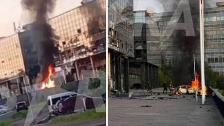 Ukraine LIVE: Moscow panic as region is pummelled by drones and fire erupts