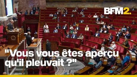 Les orages provoquent une fuite d'eau en plein débat à l'Assemblée nationale