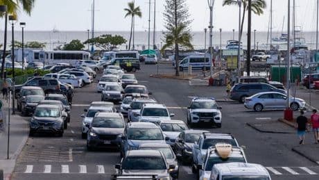 Hawaii residents flee amid tsunami warning as roads blocked with cars
