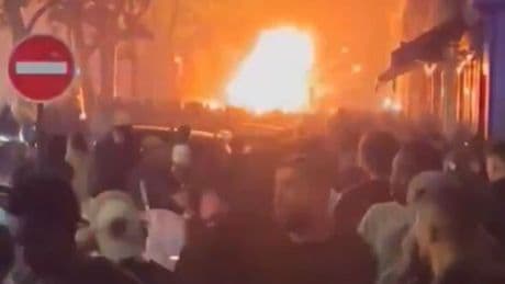 Huge explosion rocks PSG celebrations as chaos breaks out after Champions League win