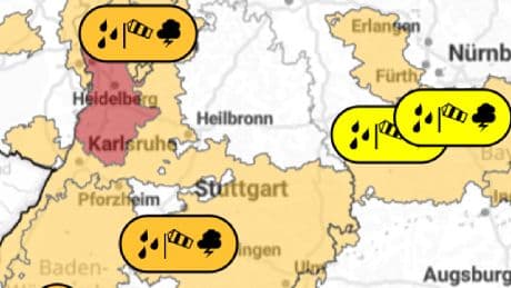 DWD ruft Alarmstufe Rot aus: "Gefahr für Leib und Leben"