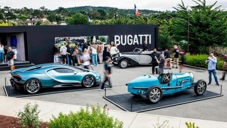 Bugatti a Monterey Car Week, che show