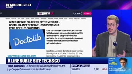 À lire sur le site Tech&Co : Génération de courriers, dictée médicale… Doctolib lance de nouvelles fonctions IA pour aider les soignants, par Sylvain Trinel - 20/05