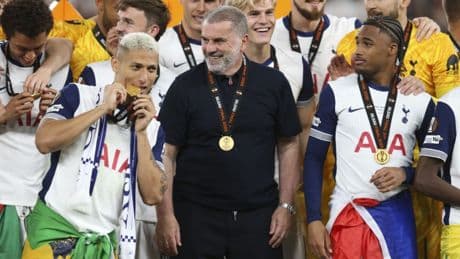 Postecoglou unrecognisable in amazing video as first club share emotional 3-minute tribute after Europa League triumph